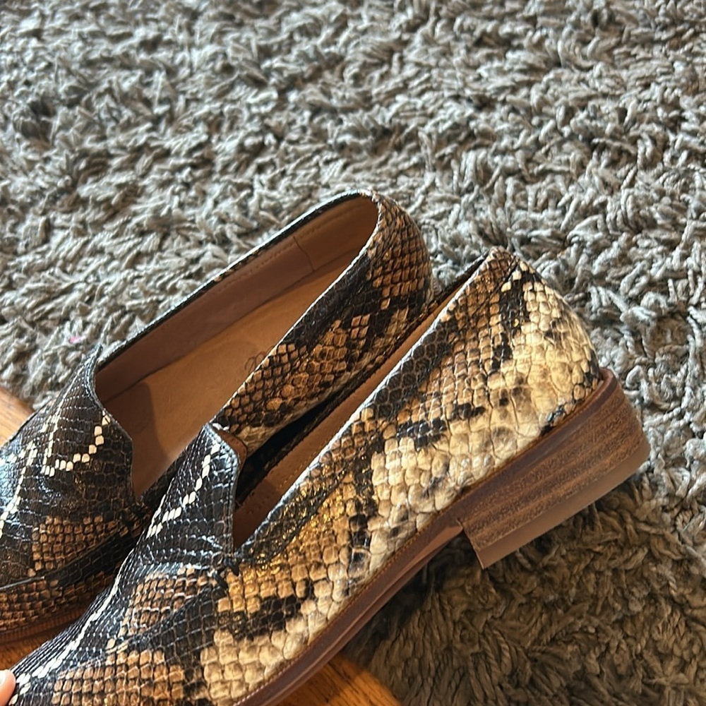 Madewell The Frances Loafer in Snake Embossed Leather Size 5.5 - Picture 5 of 11